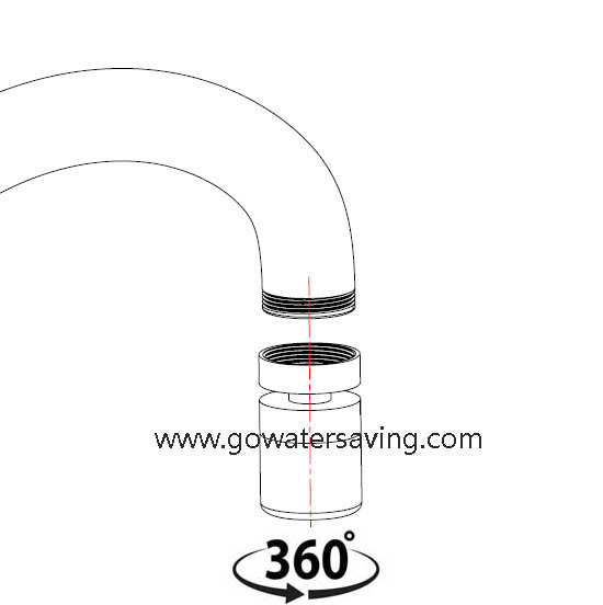 360 degree swivelling faucet aerator install instruction